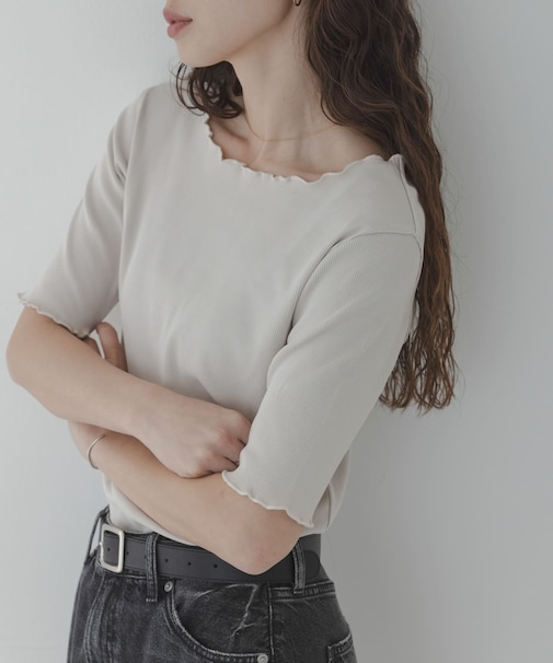 汗ジミ防止メロウクルーネックアソートプルオーバー