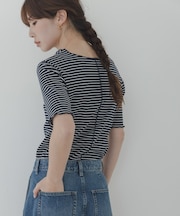 汗ジミ防止メロウクルーネックアソートプルオーバー