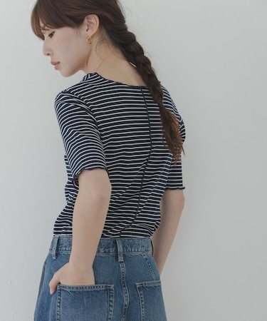 汗ジミ防止メロウクルーネックアソートプルオーバー