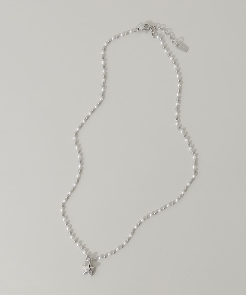 ステンレススタートップビーズネックレス