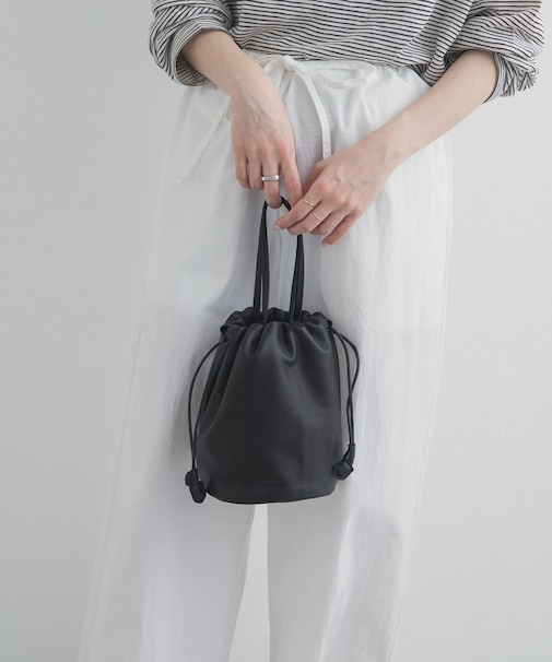 Folna　ソフトレザー2WAY巾着ショルダー