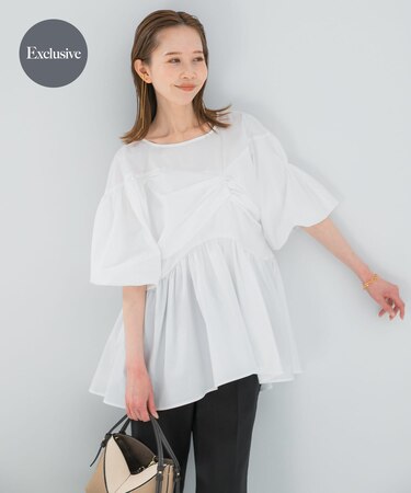 『別注』ELENDEEK×ROSSO　GATHER BLOUSE