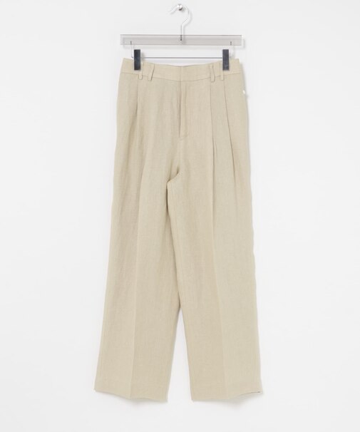 オックスリネンストレートパンツ