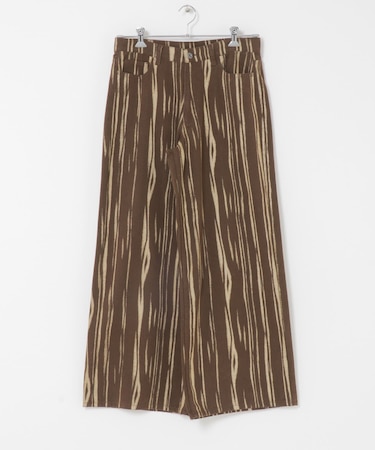 マーブルプリントワイドデニム