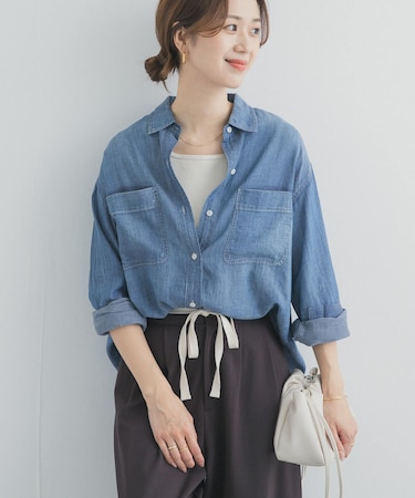 シアーデニムシャツ