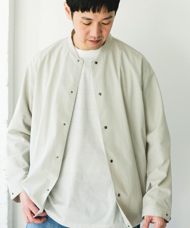 『イージーケア／速乾／UVカット』クイックドライ ノーカラーライトブルゾン