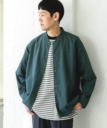 『イージーケア／速乾／UVカット』クイックドライ ノーカラーライトブルゾン