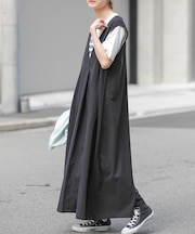 FORK&SPOON　フロントタックフレアワンピース