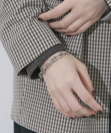 ステンレスボリュームチェーンブレスレット