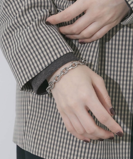 ステンレスボリュームチェーンブレスレット