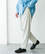 『イージーケア／速乾／UVカット』クイックドライ 2タック ワイドトラウザー