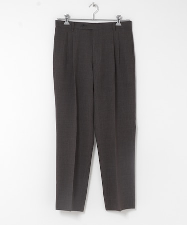 LIFE STYLE TAILOR　ウーリーノグレンチェック2タックパンツ