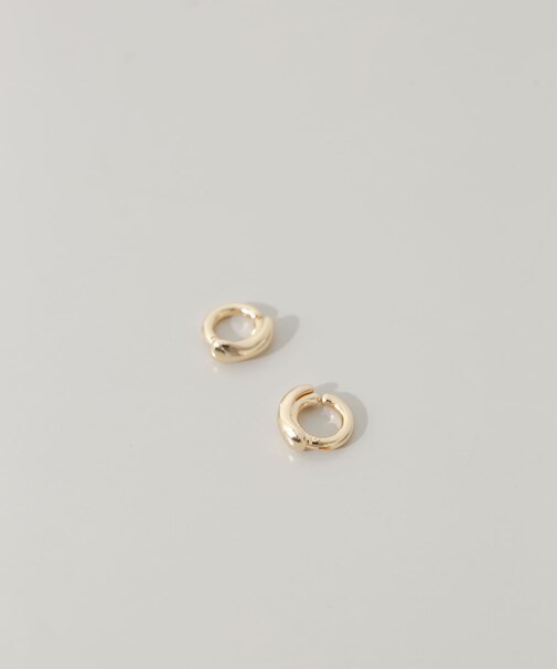 ニュアンスメタルワンタッチフープイヤリング