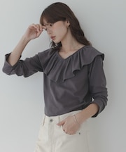 『WEB限定』フリルカラーテレコプルオーバー