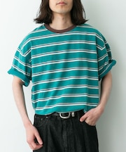 マルチボーダーショートスリーブTシャツ