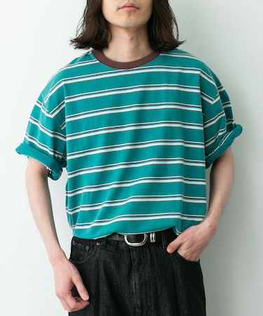 マルチボーダーショートスリーブTシャツ