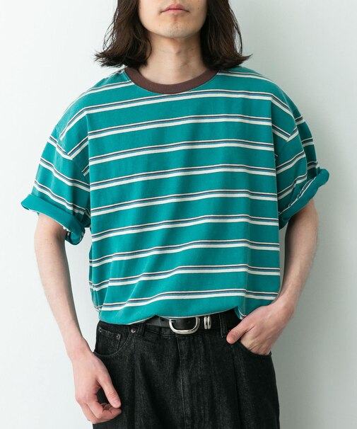 マルチボーダーショートスリーブTシャツ