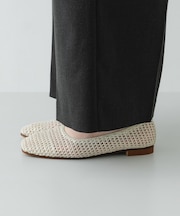 『MADE IN JAPAN』 スクエアメッシュフラットシューズ