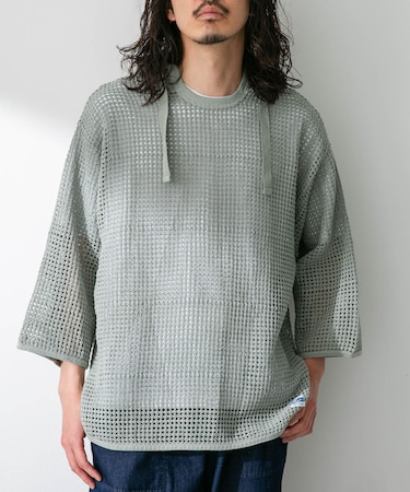 ARMY TWILL Cotton Mesh Hoodie