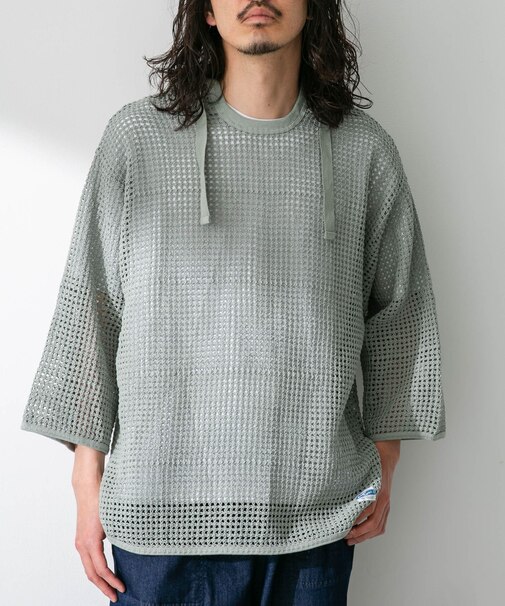 ARMY TWILL Cotton Mesh Hoodie