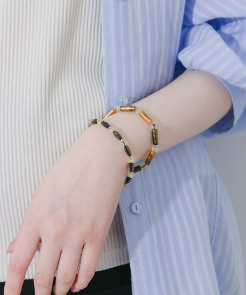 ミックスカラービーズ2セットブレスレット