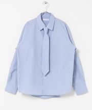 レギュラーカラーネクタイシャツ