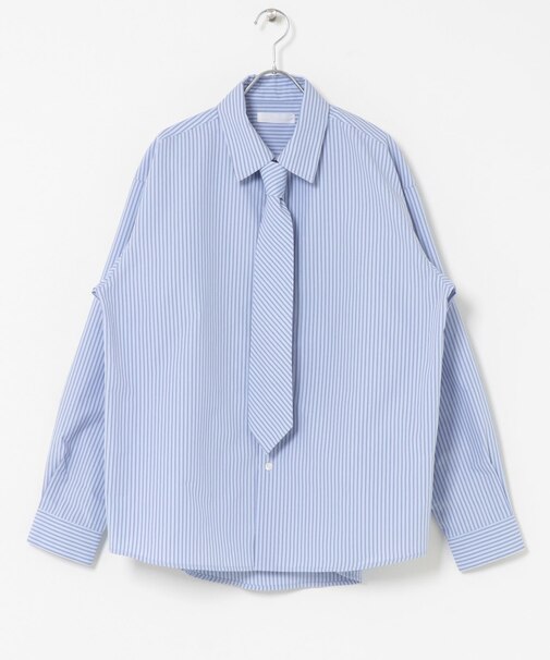 レギュラーカラーネクタイシャツ