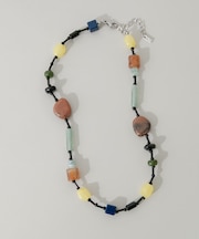 ステンレスマルチビーズネックレス