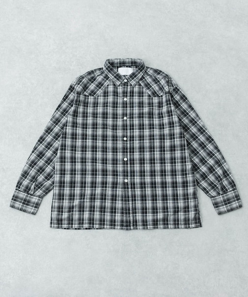 URBAN RESEARCH iD　FADE CHECK WESTERN SHIRTS