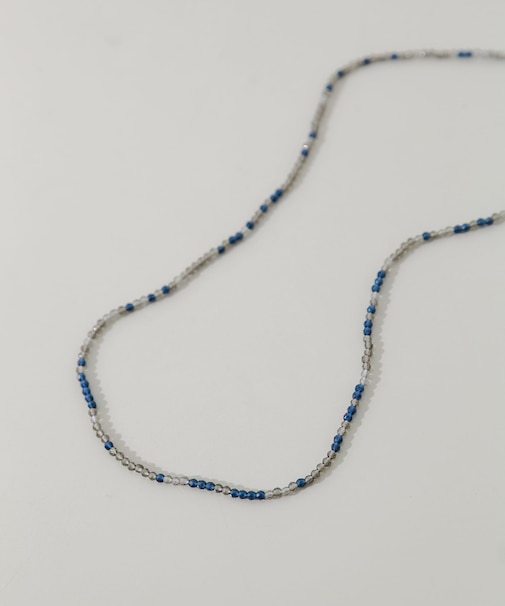 ステンレスランダムカラービーズネックレス