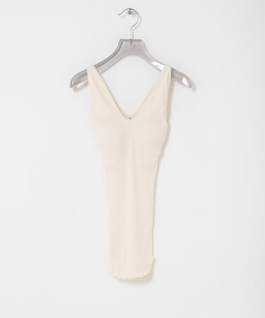 HAKUJI　TWIST COTTON V-NECK TANK