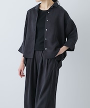 キュプラオープンカラーシャツ