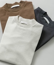 LIFE STYLE TAILOR ハイゲージクルーネック長袖ニット