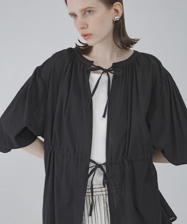 『WEB限定』フロントリボン楊柳ブラウス