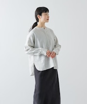 リネンヘンリーワイドシャツ