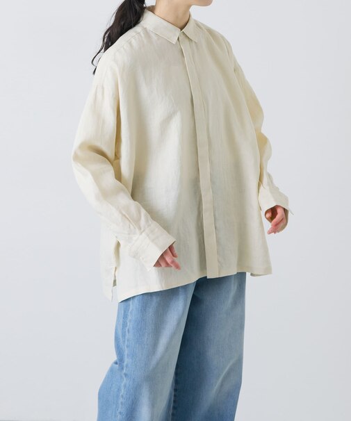 リネンレギュラーボックスシャツ