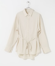 シルク混デザインカラーシャツ