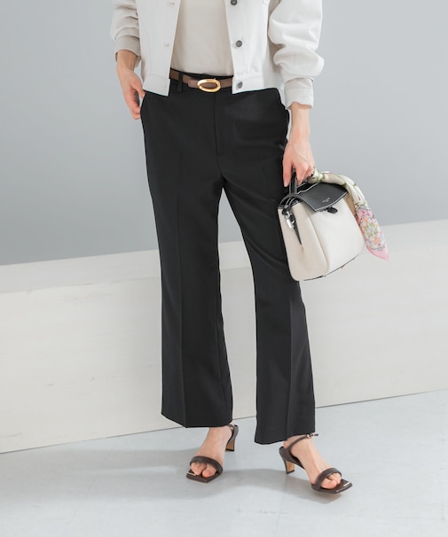 イージーケア2WAYウエストセミフレアパンツ