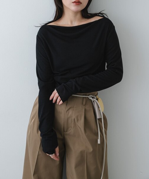 シアードレープリブトップ