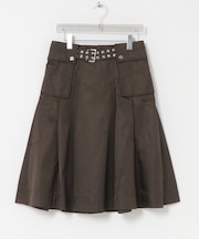 GANNI DUCHESSE NYLON POCKET SKIRT