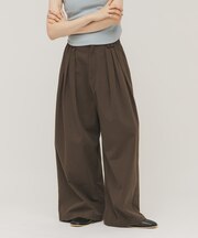 タックデザインツイルパンツ