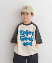 ロゴプリントラグランTシャツ(KIDS)