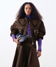 GANNI DUCHESSE NYLON BOMBER JACKET
