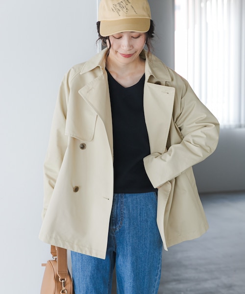 アーバンリサーチ 撥水ノーカラーショートトレンチコート URBAN RESEARCH Sonny Label（アーバンリサーチサニーレーベル）の「撥