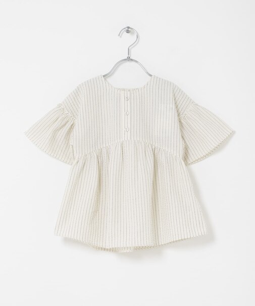 『150サイズあり』ストライプ2wayサッカーブラウス(KIDS)