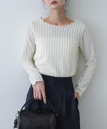 ジャガードクロップドトップ