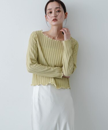 ジャガードクロップドトップ