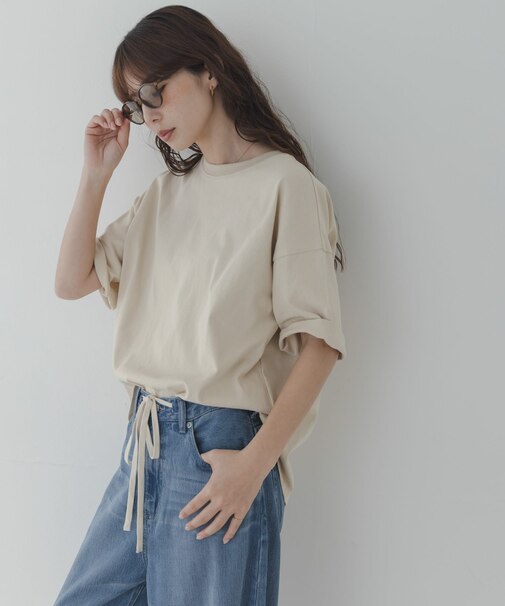 コットンハーフスリーブプルオーバー