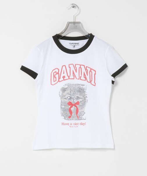 GANNI　JERSEY MARGOT KITTY PRINT