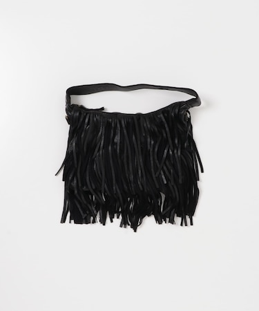 レザーフリンジハンドバッグ